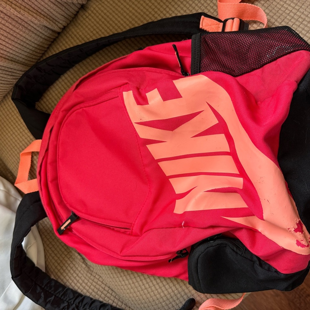 Nike Pink and Black Backpack